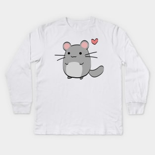 A Little Chinchilla Friend Kids Long Sleeve T-Shirt